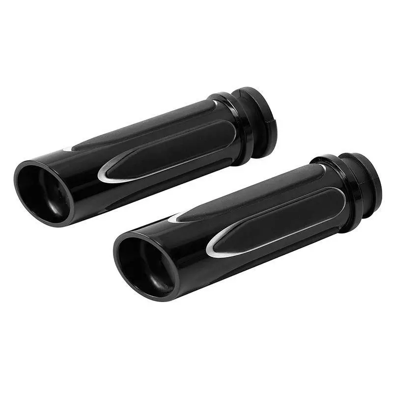 Tcmt 1" 25Mm Cnc Electric Handle Bar Grips Fit For Harley Touring Softail Dyna 1