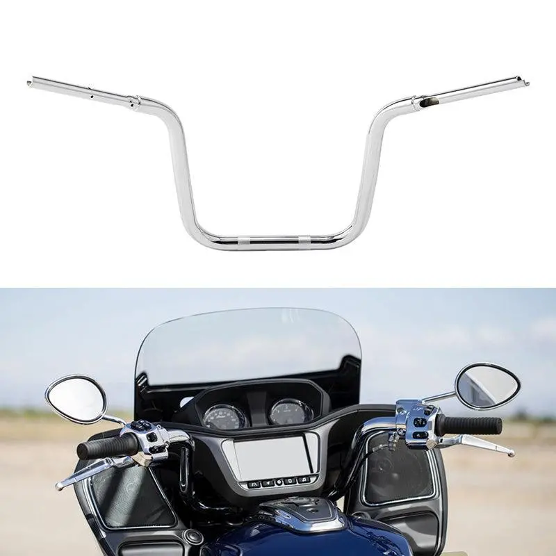 Tcmt 10"/12" Rise 1.25" Ape Hanger Handlebar Fit For Indian Chieftain '14-'17 2