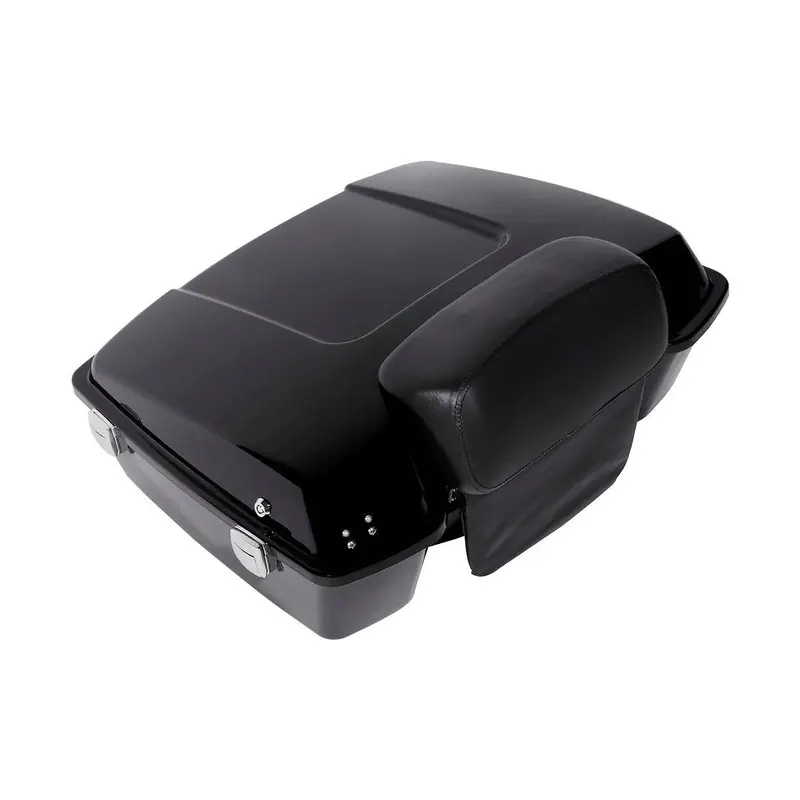Tcmt 10.7" Chopped Trunk With Backrest Pad Fit For Harley Touring '97-'13 1