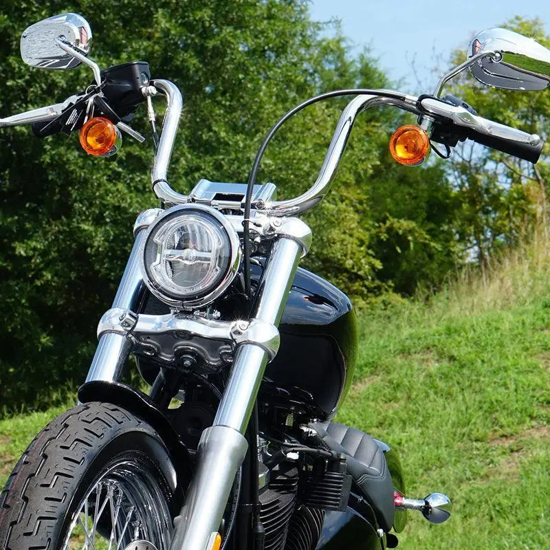 Tcmt 12"-18'' Rise 1-1/4" Curve Ape Handlebar Chrome Fit For Harley Sportster Softail Flst Fxst 2