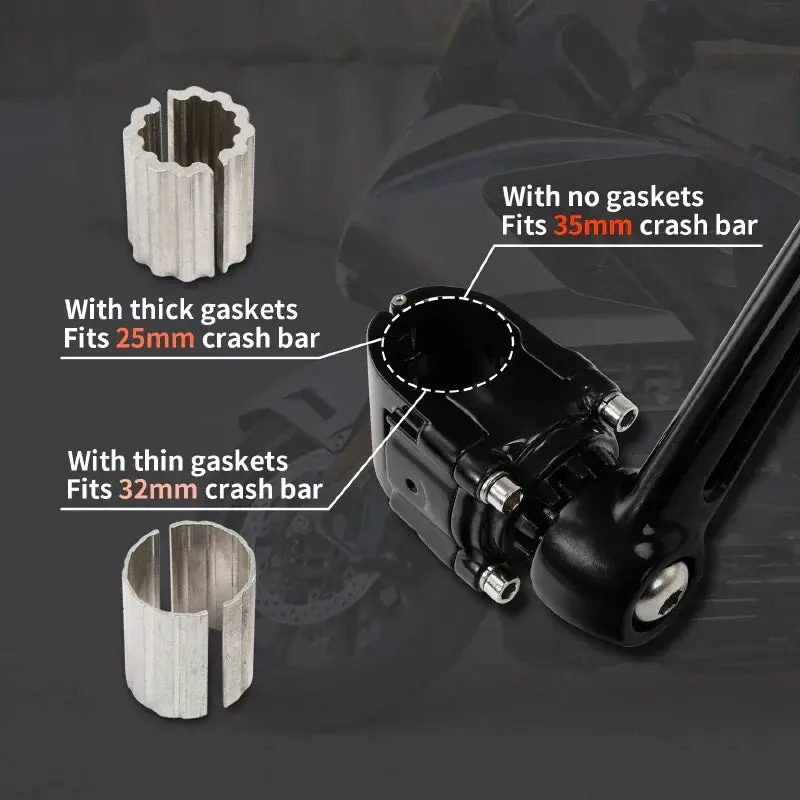 Tcmt 25/32/35Mm Adjustable Footpegs Peg Mount Fit For Honda Goldwing Gl1800 2