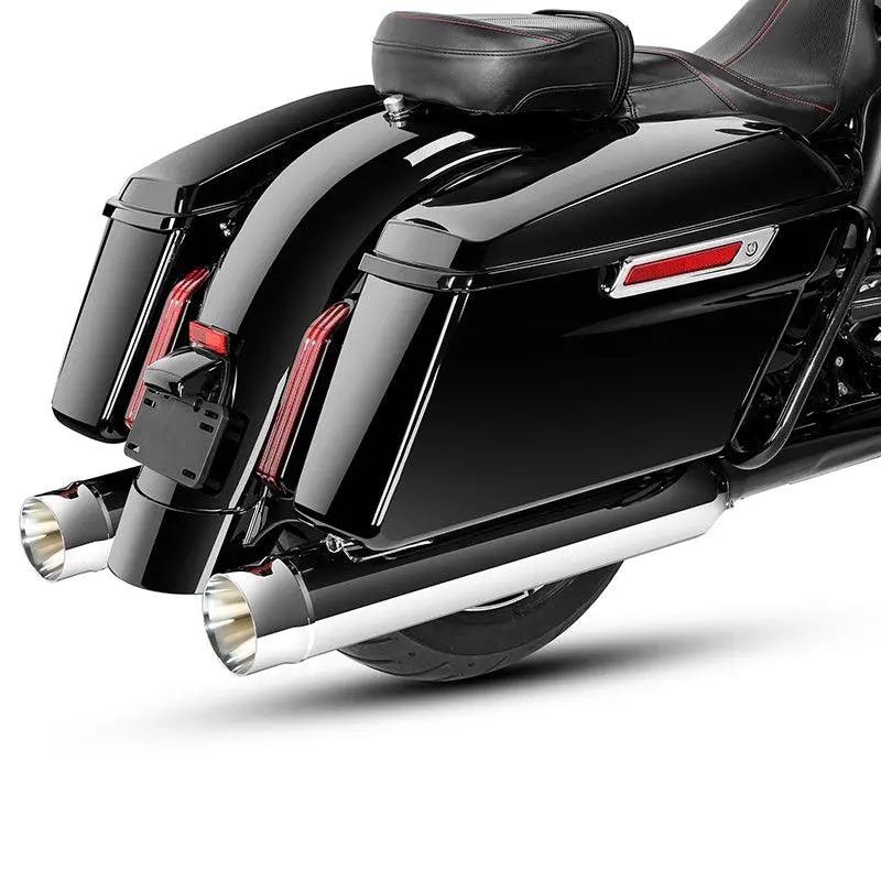 Tcmt 4.33" Megaphone Slip-On Exhaust Pipes Fit For Harley Touring '17-'24 2