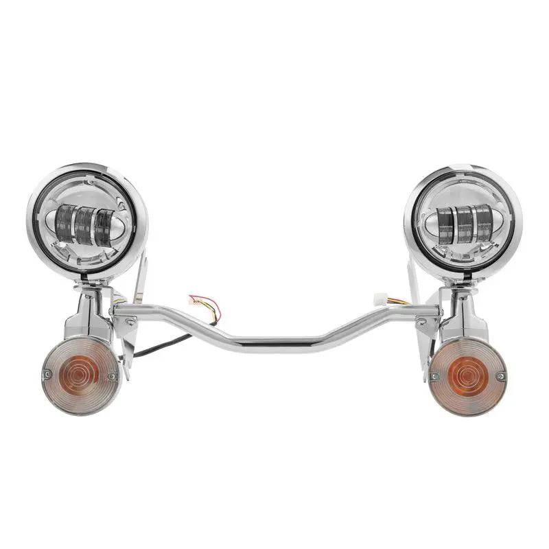 Tcmt 4.5" Led Spot Passing Lights Turn Signals Bar Fit For Harley Road King '94-'22 1