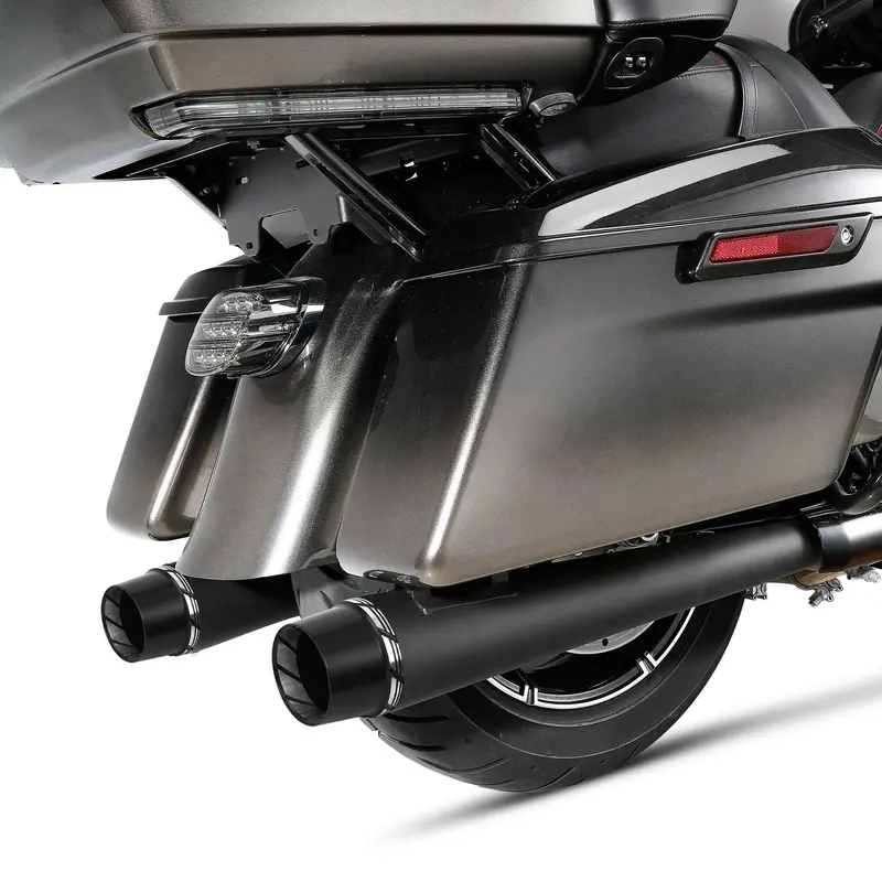 Tcmt 4" Megaphone Slip-On Mufflers Exhaust Fit For Harley Touring '17-'24 2