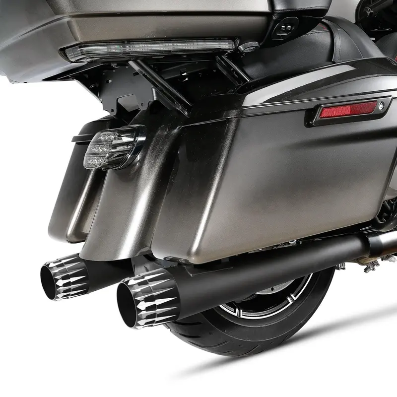 Tcmt 4" Megaphone Slip-On Mufflers Exhaust Fit For Harley Touring '95-'16 2