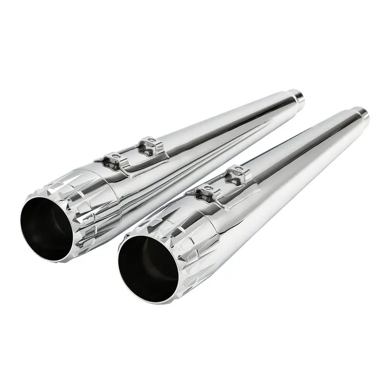 Tcmt 4" Megaphone Slip-On Mufflers Exhaust Fit For Harley Touring '95-'16 2