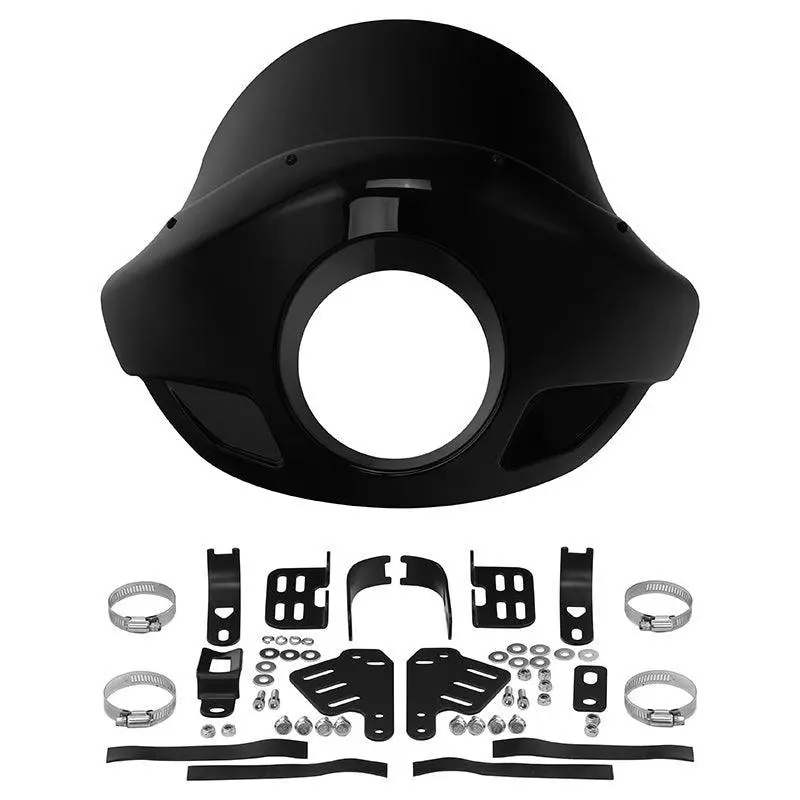Tcmt 5 3/4" Headlight Fairing Screen Fit For Harley Touring Dyna 1