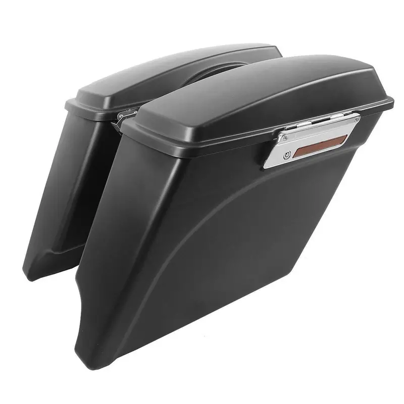 Tcmt 5" Stretched Hard Saddlebags Fit For Harley Touring '93-'13 1