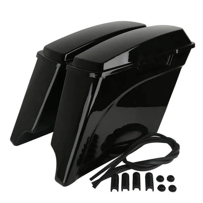 Tcmt 5" Stretched Hard Saddlebags Without Hardware Fit For Harley Touring '93-'13 1