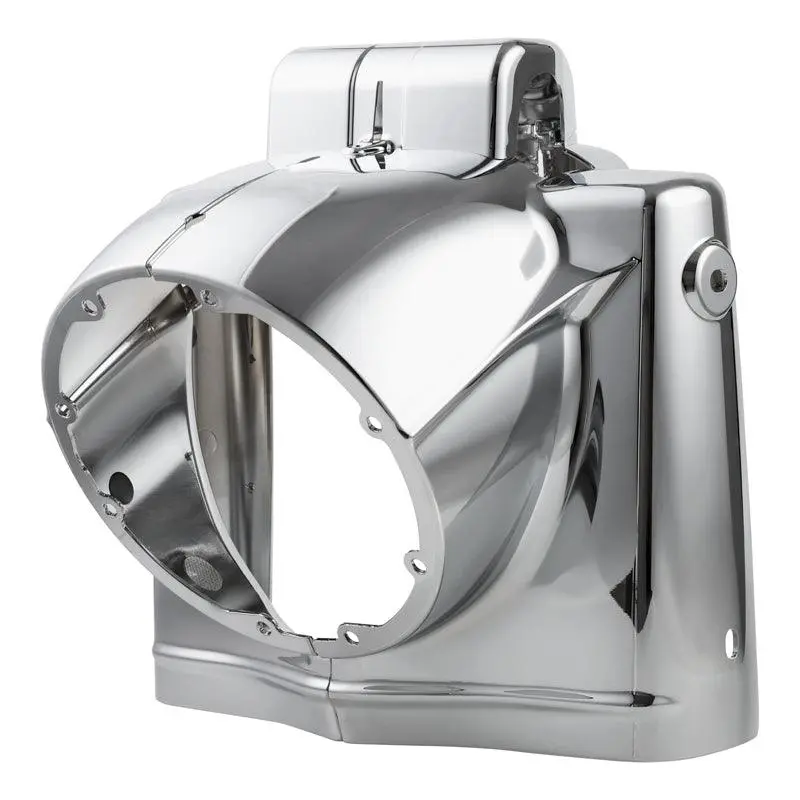 Tcmt 7" Chrome Round Headlight Nacelle Cover Fit For Harley Road King '14-'24 1