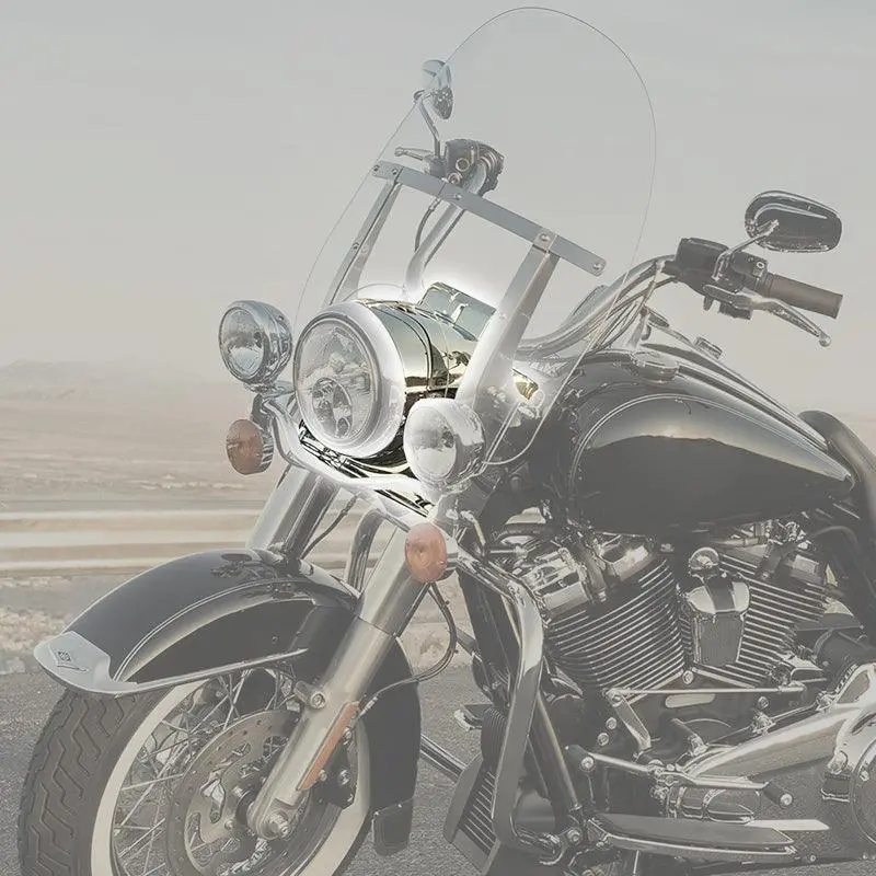 Tcmt 7" Chrome Round Headlight Nacelle Cover Fit For Harley Road King '14-'24 2
