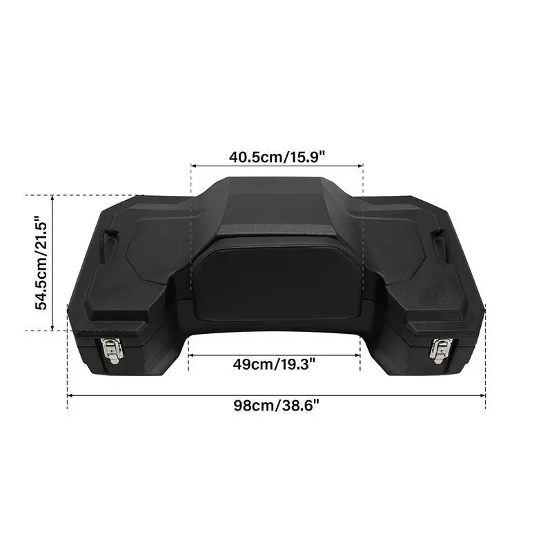 Tcmt 82L Atv Rear Passenger Seat Cargo Storage Helmet Trunk Box Luggage Lounger 2