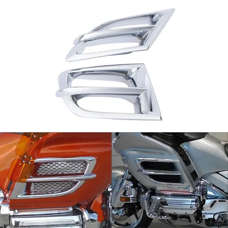 Tcmt Abs Chrome Side Fairing Accent Grilles Fit For Honda Gl1800 '01-'11 2