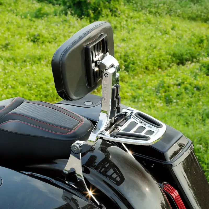 Tcmt Adjustable Driver Passenger Backrest Fit For Harley Touring '14-'25 2