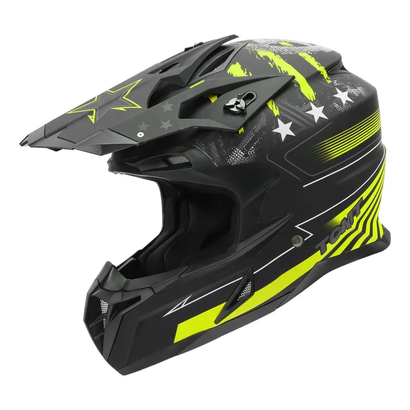 Tcmt Adult Black & Yellow Full Face Dot Motocross Off-Road Helmet 1