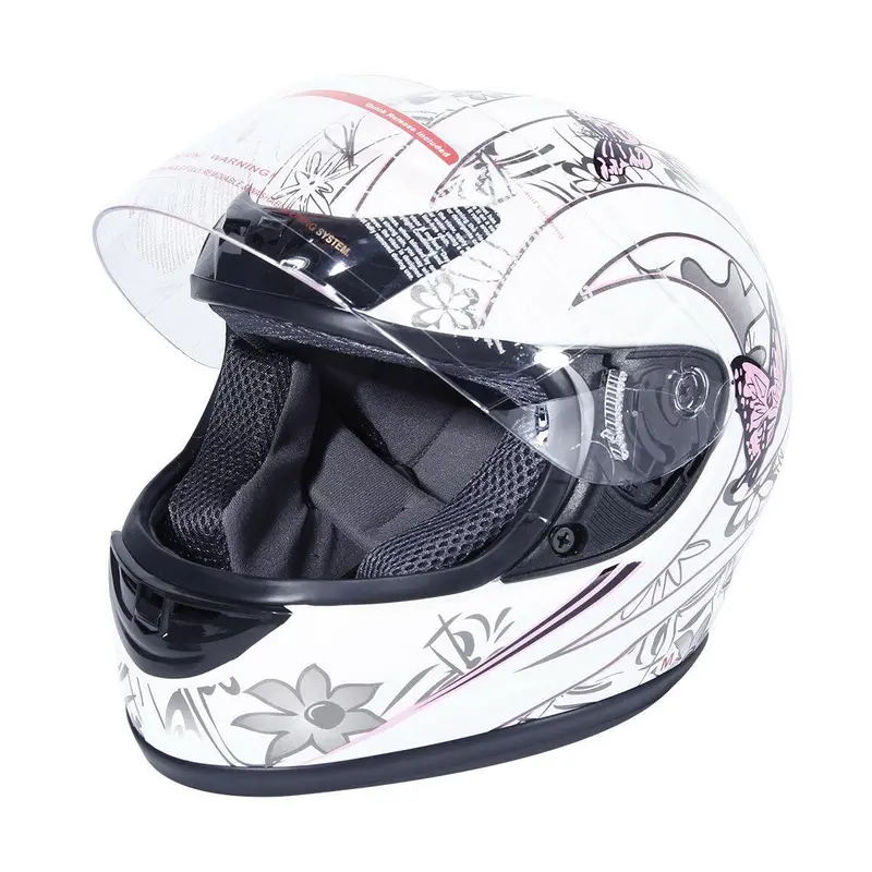 Tcmt Adult Pink Butterfly Full Face Dot Motorcycle Helmet 1