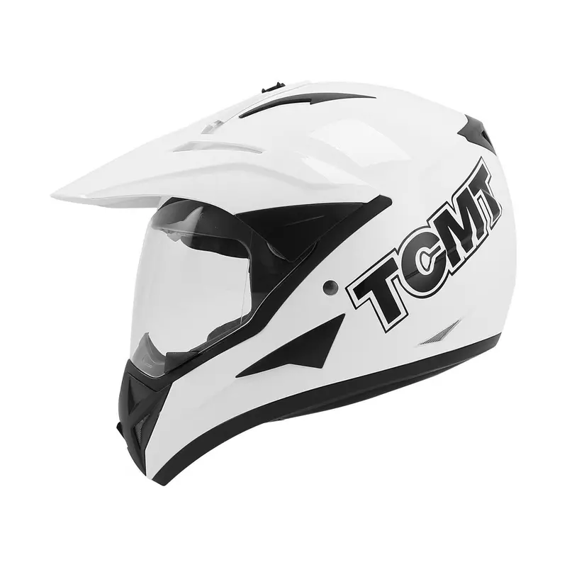 Tcmt Adult White Full Face Dot Motocross Off-Road Helmet 1