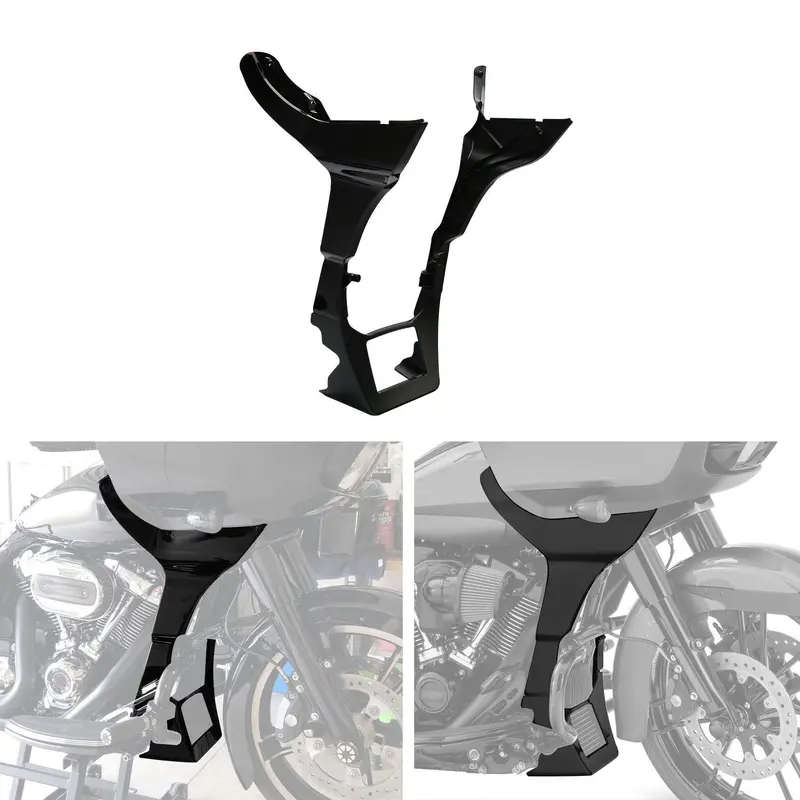 Tcmt Black Fairing Spoilers Cover Fit For Harley Road Glide Fltrx '17-'23 1