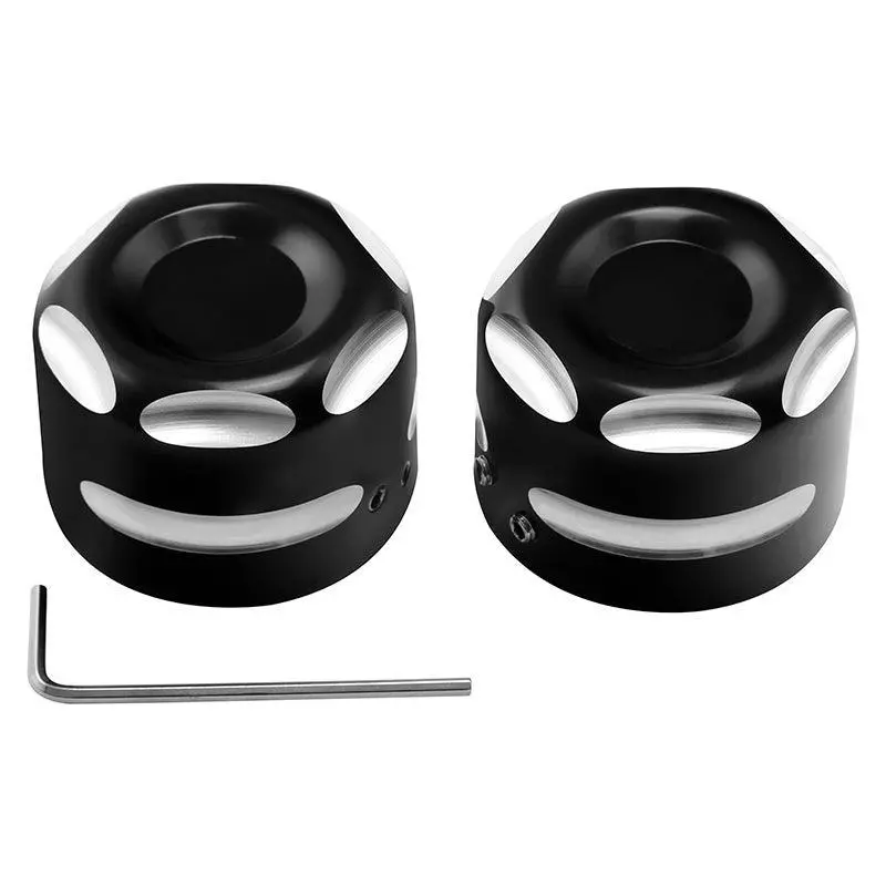 Tcmt Black Front Axle Cap Nut Cover Fit For Harley Sportster '09-'22 Softail '09-'17 1
