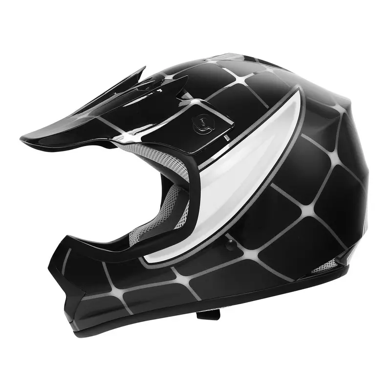 Tcmt Black Spider Youth Kids Dot Motocross Off-Road Helmet 1