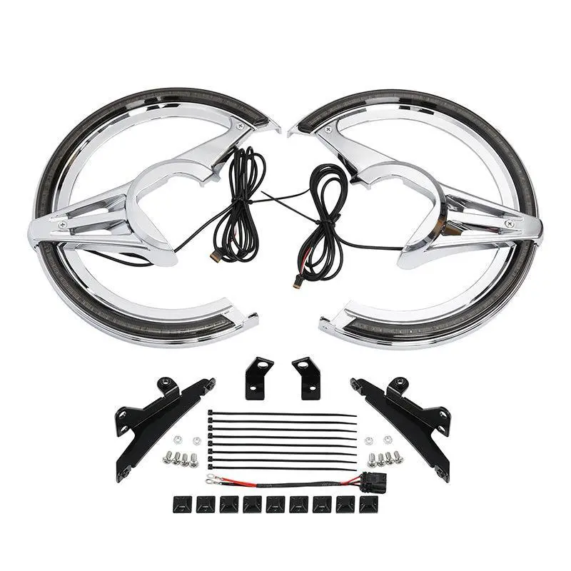 Tcmt Brake Rotor Covers Led Light Fit For Honda Goldwing Gl1800 '18-'25 1