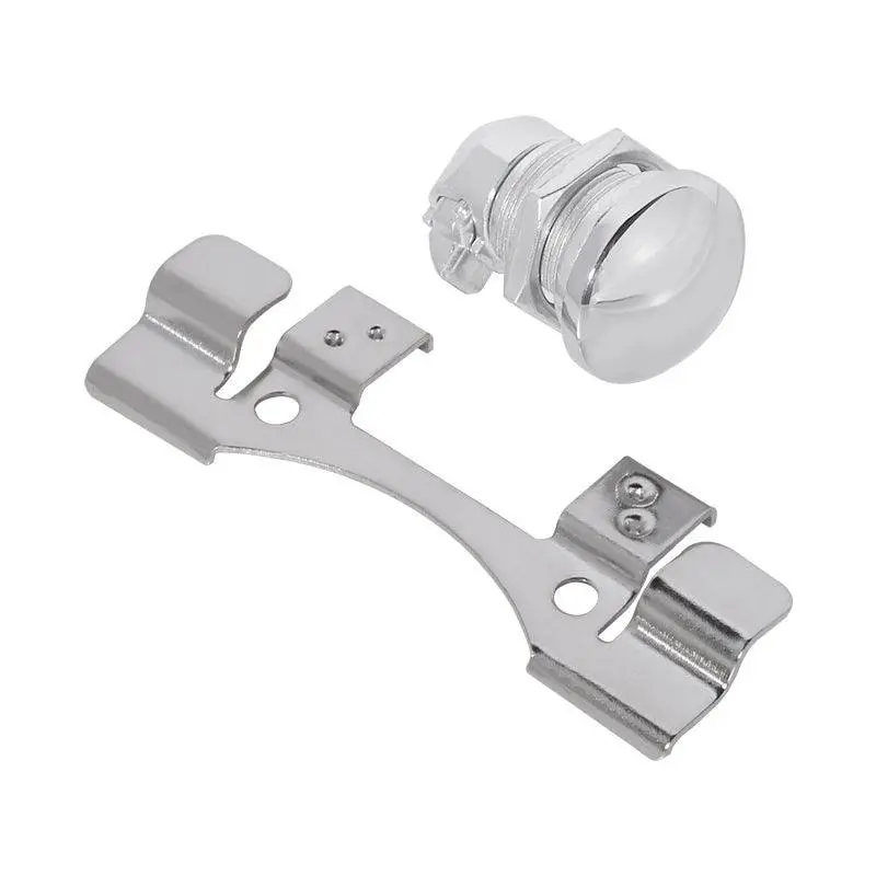 Tcmt Chrome Fuel Door Latch Push Button Gas Cap Fit For Harley Touring '92-'23.5 1