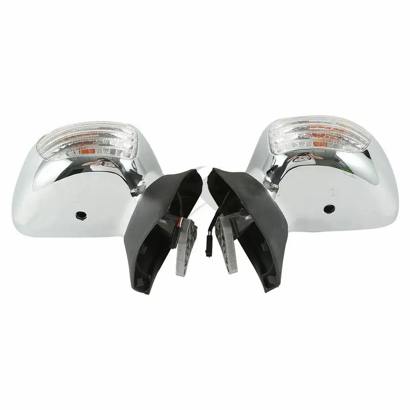 Tcmt Chrome Turn Signal Integrated Rear View Side Mirrors Fit For Honda Goldwing Gl 1800 '01-'17 1