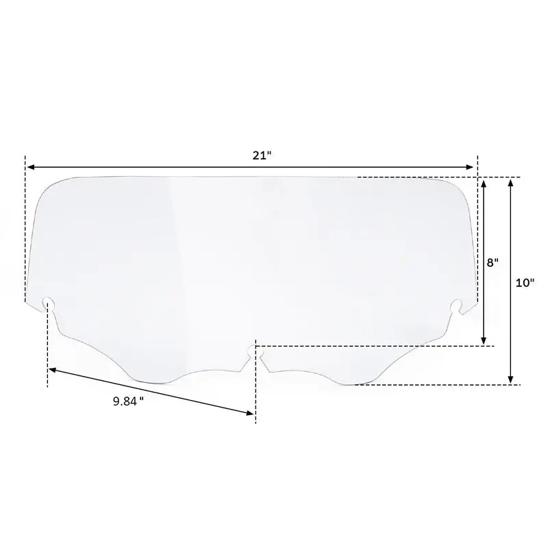 Tcmt Clear Smoked Front Windshield Windscreen Fit For Harley Touring & Trike '96-'13 Batwing Fairing 2
