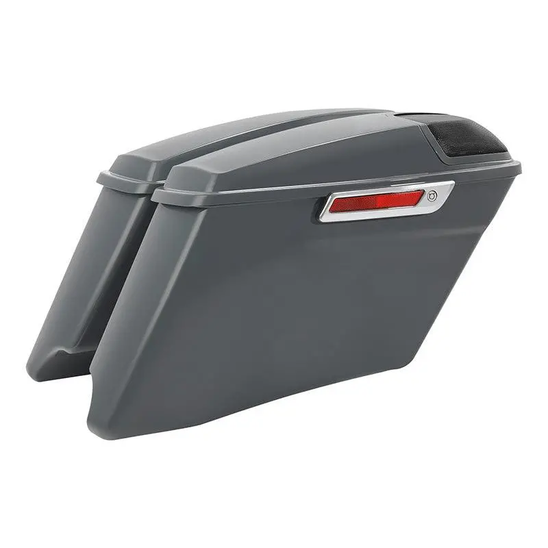 Tcmt Cvo Style 4" Stretched Hard Saddlebags 5"X7" Cvo Speaker Lids Fit For Harley Touring '14-'23.5 3