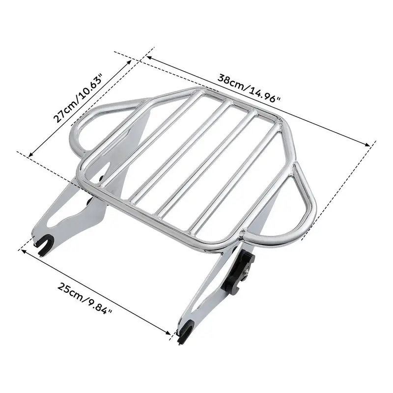 Tcmt Detachable Two-Up Mount Luggage Rack Fit For Harley Touring '09-'25 3