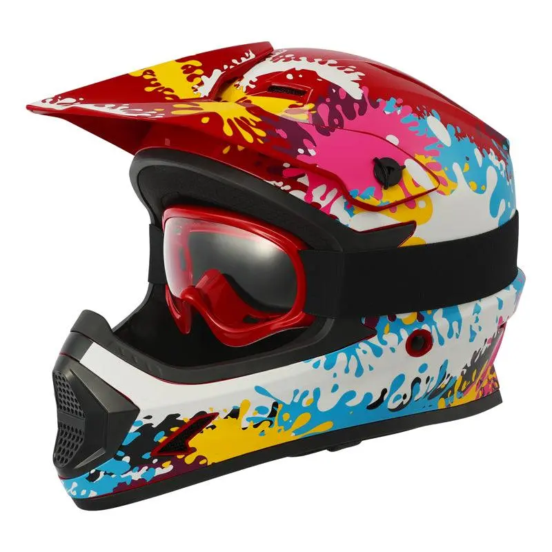 Tcmt Doodle Knight Dot Youth Full Face Helmet 1