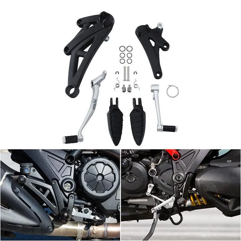 Tcmt Front Driver Foot Pegs Bracket Lever Pedal Fit For Ducati Diavel '12-'17 2