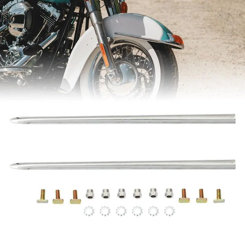 Tcmt Front Fender Spear Trims Fit For Harley Touring '82-'13 Softail Flstn '86-'17 2