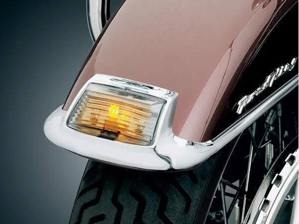 Tcmt Front Fender Tip Light Smoke Len For Harley Heritage Softail Classic Electra Glide '80-'13 2