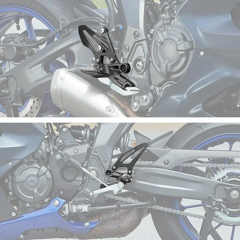 Tcmt Front Footpegs Footrest Pedals Bracket Set Fit For Yamaha Yzf R7 '22-'25 2