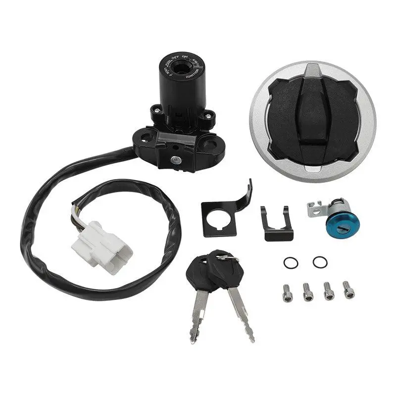 Tcmt Fuel Gas Ignition Switch Key Seat Lock Fit For Kawasaki Ninja 650 '17-'23 1