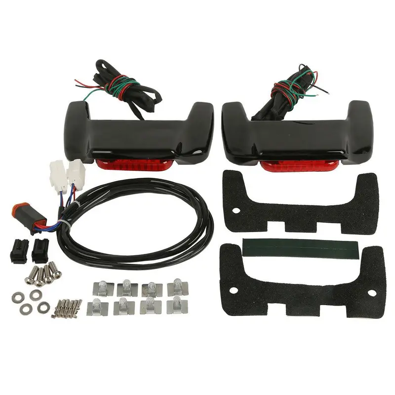 Tcmt Hard Saddlebag Lid Led Spoiler Fit For Harley Touring '93-'13 1