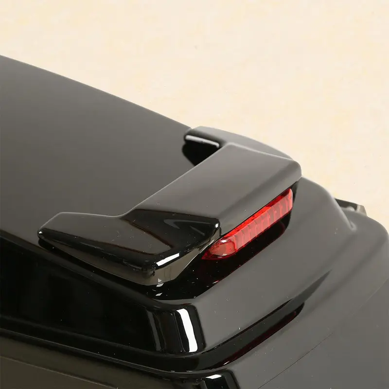Tcmt Hard Saddlebag Lid Led Spoiler Fit For Harley Touring '93-'13 2
