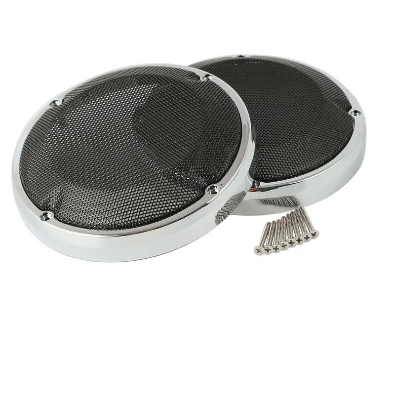 Tcmt Hard Saddlebag Lids 6.5" Speakers Grills Fit For Harley Touring '83-'23 2