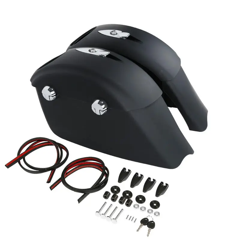 Tcmt Hard Saddlebags W/ Electronic Latch Audio Lid Fit For Indian 2