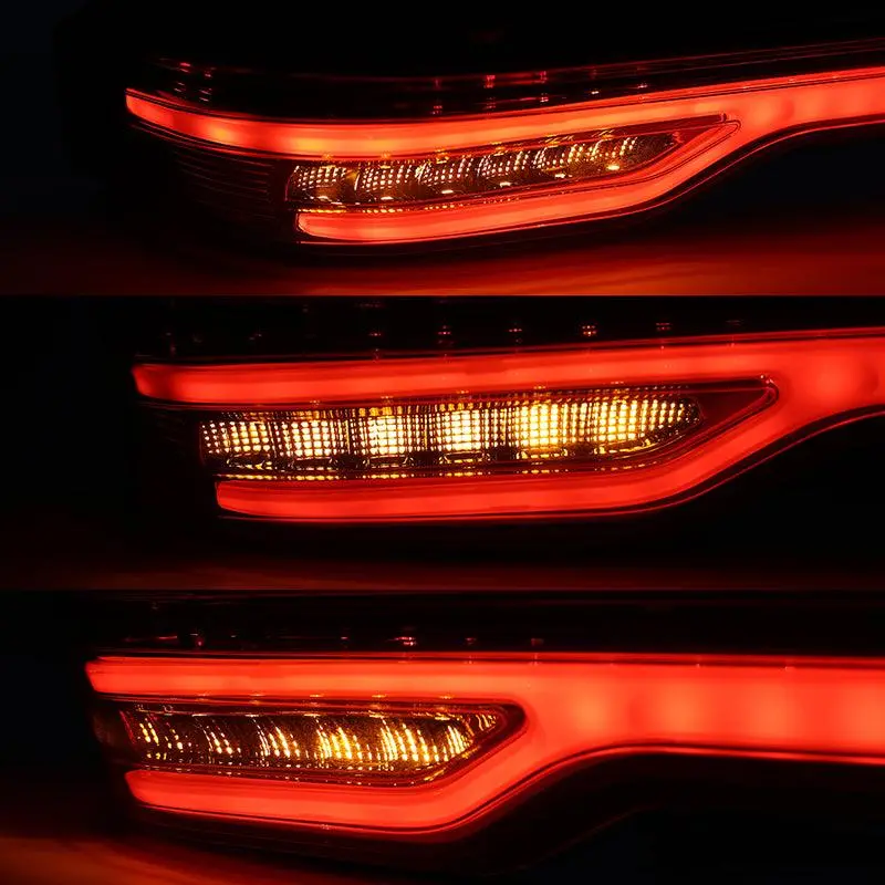 Tcmt King/Chopped Trunk Flowing Led Brake Turn Tail Lights Fit For Harley Touring '14-'25 2
