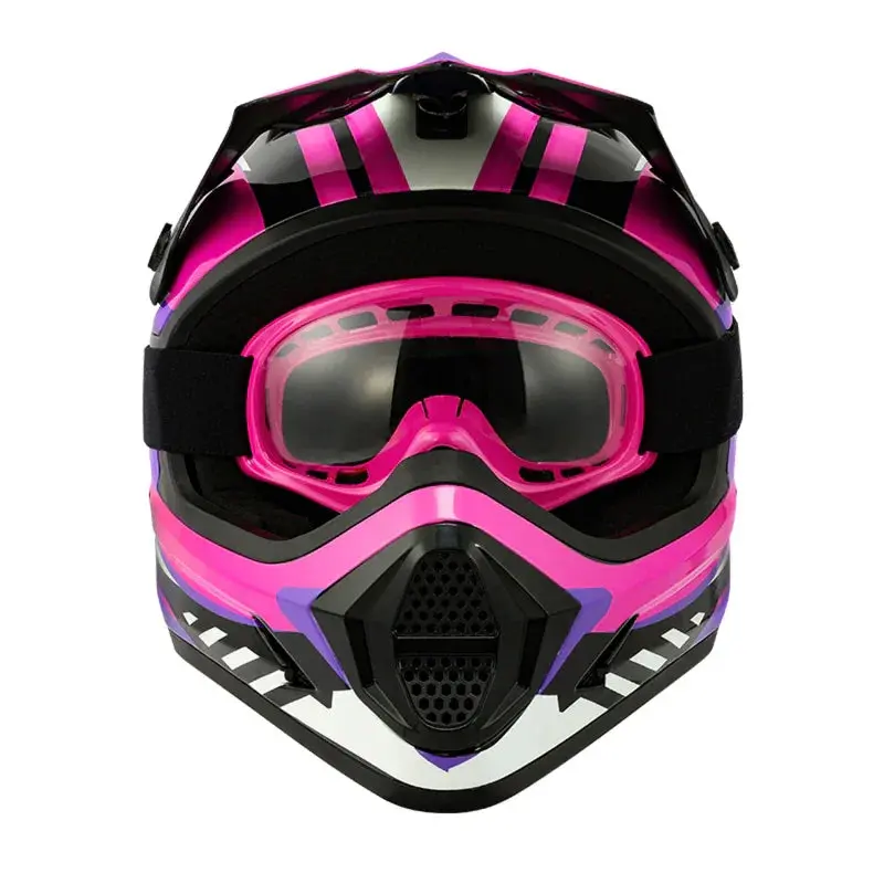 Tcmt Lavender Knight Dot Youth Full Face Helmet 3