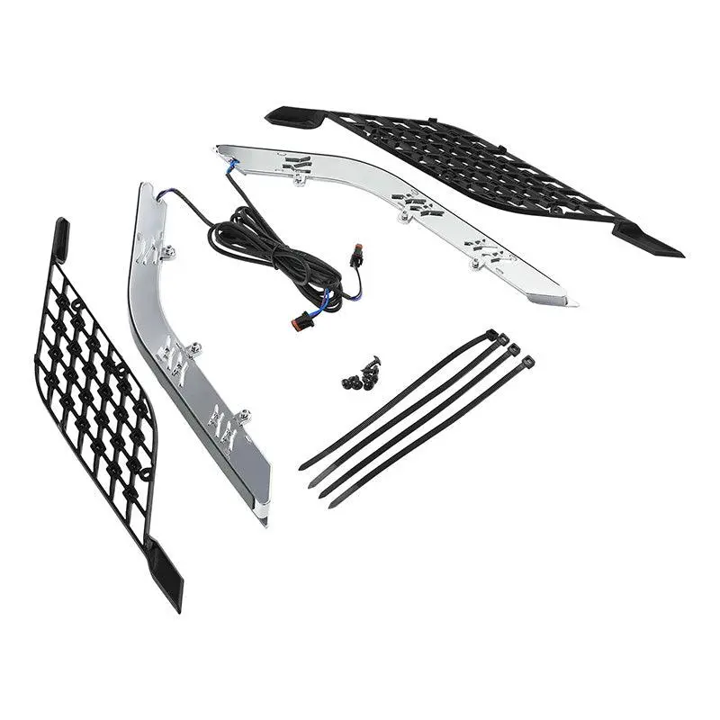 Tcmt Led Radiator Grill Panels Light Fit For Honda Goldwing Gl1800 Tour '18-'23 1