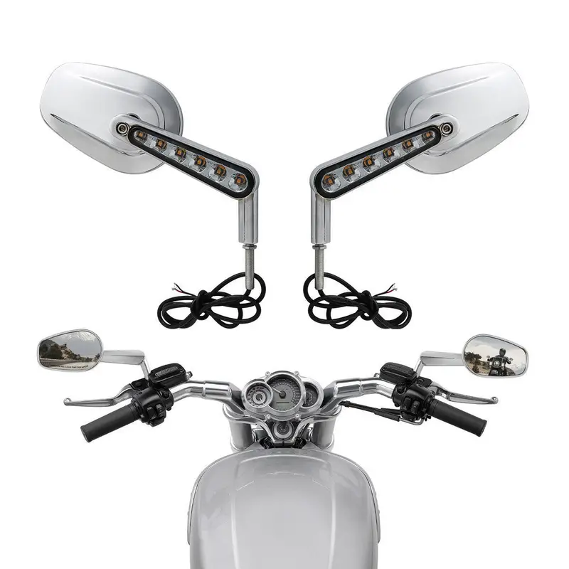 Tcmt Led Turn Signals Rear View Side Mirrors Fit For Harley V-Rod Vrscf '09-'17 2