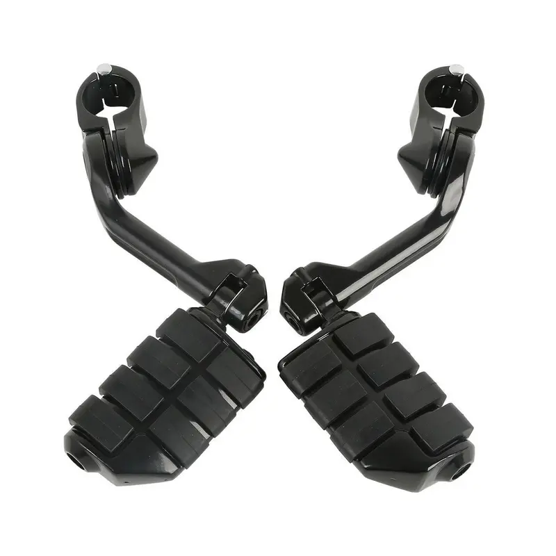 Tcmt Long Highway Foot Pegs Fit For Harley 1-1/4" Bars Engine Guards Road King Road Glide Street Glide 2