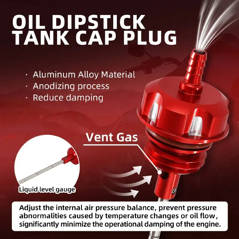 Tcmt Oil Dipstick Tank Cap Plug Fit For Harley Touring '17-'24 Softail '18-'21 2