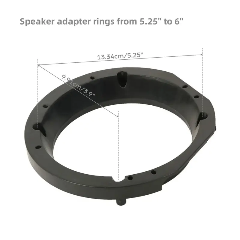 Tcmt Pair Speaker Adapter Rings 5.25" To 6" Fit For Harley Touring '98-'13 2