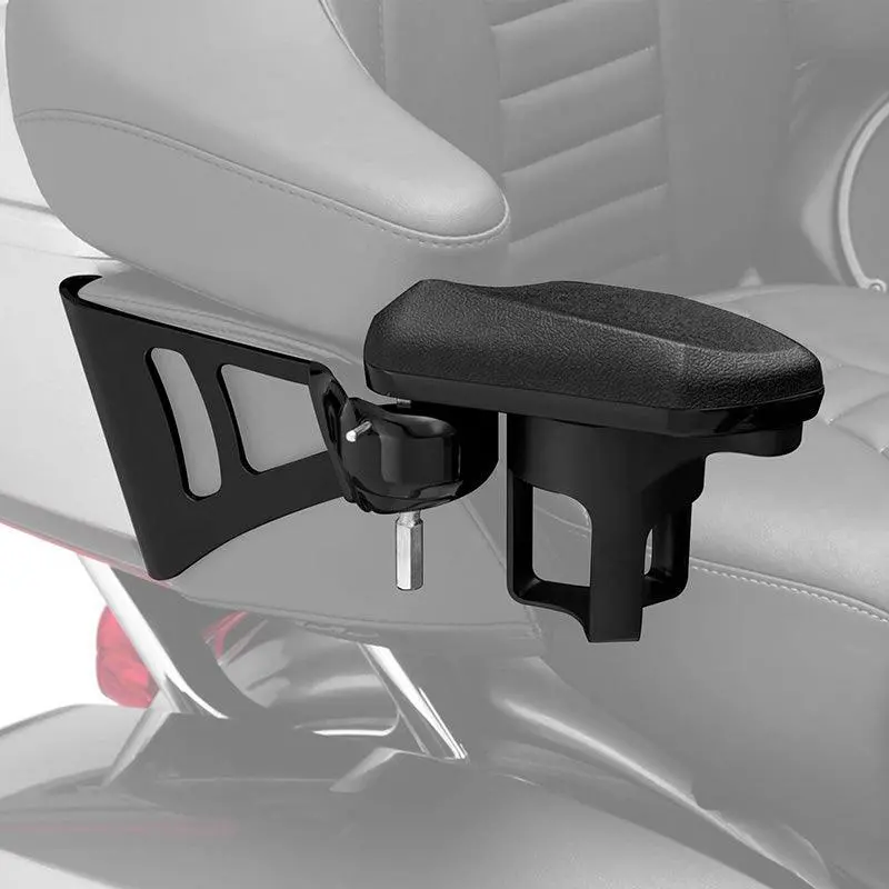 Tcmt Passenger Arm Rests & Adjustable Drink Holders Fit For Harley Touring '97-'13 Trunk 2
