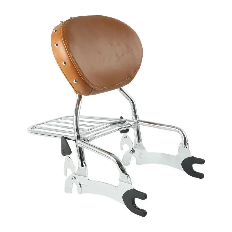 Tcmt Passenger Sissy Bar Backrest Luggage Rack With Mounting Spools Fit For Indian '14-'22 1