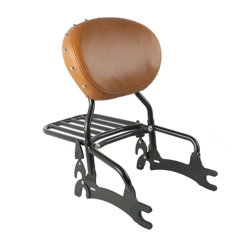 Tcmt Passenger Sissy Bar Backrest Luggage Rack With Mounting Spools Fit For Indian '14-'22 2